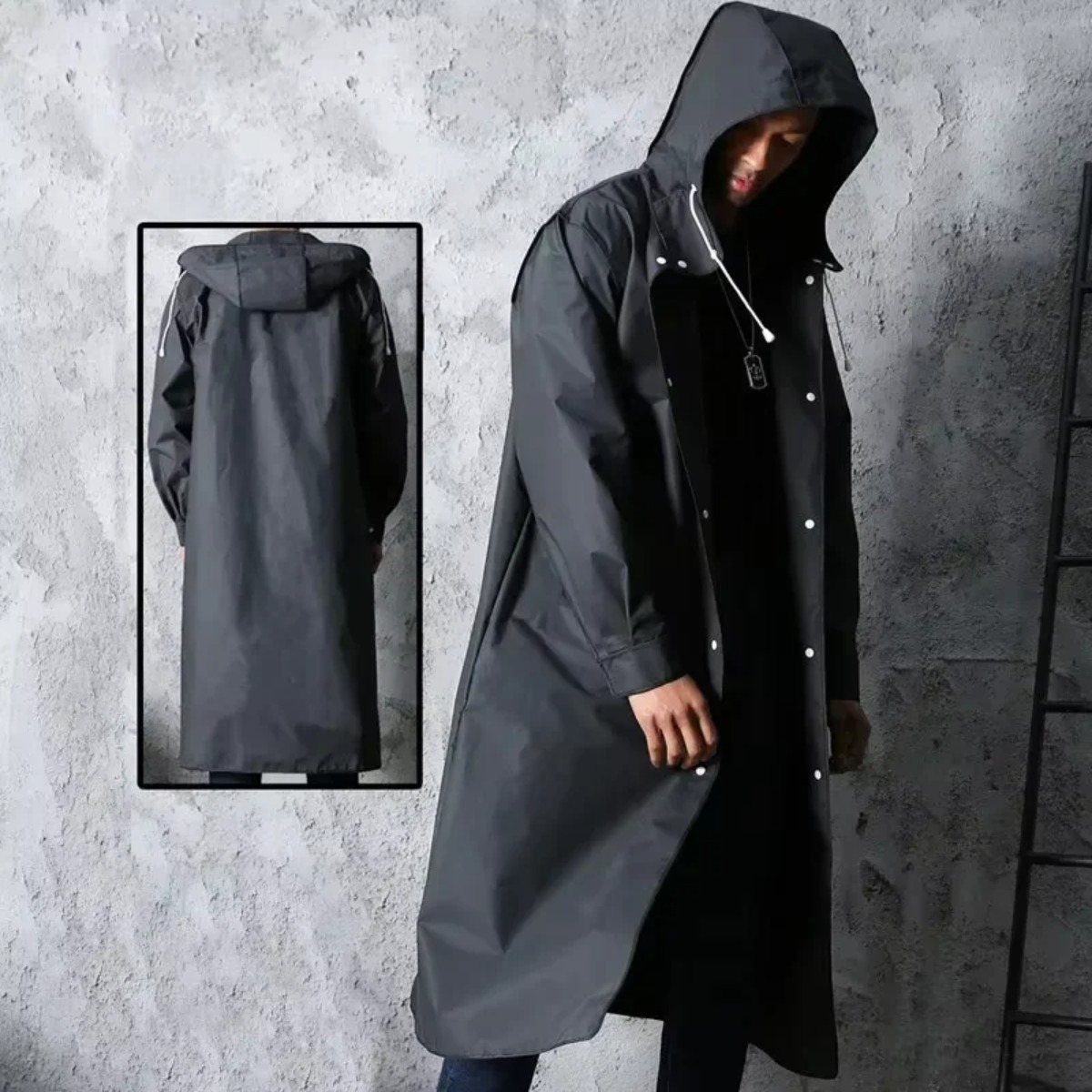 Fashionable Waterproof Hooded  - Camping Rain Poncho review and price